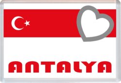 Antalya - Love Turkey/Turkish Towns & Cities Flag - Jumbo Fridge Magnet Souvenir Gift Present