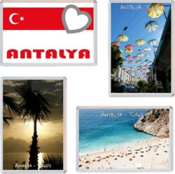 Antayla - Turkey - 4 PACK - Jumbo Fridge Magnet Souvenir Gift Present