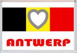 Antwerp - Love Belgium/Belgian Towns & Cities Flag - Jumbo Fridge Magnet Souvenir Gift Present