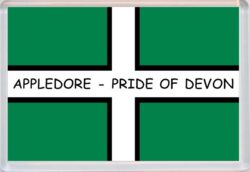 Appledore - Pride of Devon County Flag - Jumbo Fridge Magnet Souvenir Gift Present
