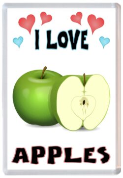 I Love Apples - Jumbo Fridge Magnet Souvenir Gift Present