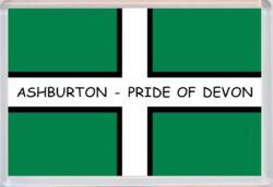 Ashburton - Pride of Devon County Flag - Jumbo Fridge Magnet Souvenir Gift Present