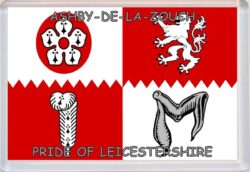 Ashby de la Zouch - Pride of Leicestershire County Flag - Jumbo Fridge Magnet Souvenir Gift Present