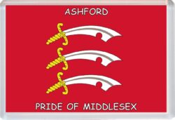 Ashford - Pride of Middlesex County Flag - Jumbo Fridge Magnet Souvenir Gift