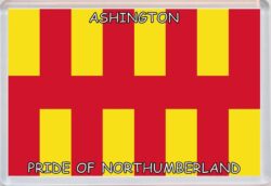 Ashington - Pride of Northumberland County Flag - Jumbo Fridge Magnet Souvenir Gift