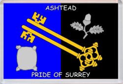 Ashtead - Pride of Surrey County Flag - Jumbo Fridge Magnet Souvenir Gift