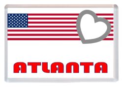 Atlanta - Love USA/United States of America Towns & Cities Flag - Jumbo Fridge Magnet Souvenir Gift