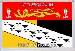 Attleborough - Pride of Norfolk County Flag - Jumbo Fridge Magnet Souvenir Gift