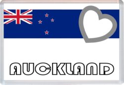 Auckland - Love New Zealand Towns & Cities Flag - Jumbo Fridge Magnet Souvenir Gift Present