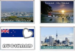 Auckland - New Zealand - 4 PACK - Jumbo Fridge Magnet Souvenir Gift Present