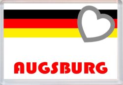 Augsburg - Love Germany/German Towns & Cities Flag - Jumbo Fridge Magnet Souvenir Gift Present