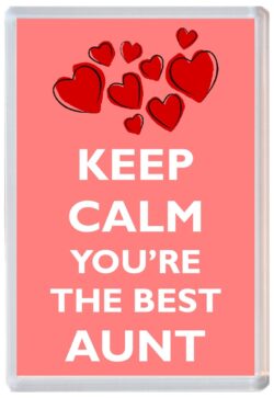 Keep Calm and You're The Best Aunt - Jumbo Fridge Magnet Souvenir Gift Mothers Day Birthday Xmas Present
