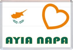 Ayia Napa - Love Cyprus/Cypriot Towns & Cities Flag - Jumbo Fridge Magnet Souvenir Gift Present