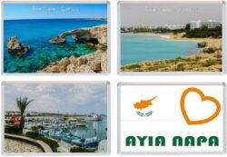 Ayia Napa - Cyprus - 4 PACK - Jumbo Fridge Magnet Souvenir Gift Present