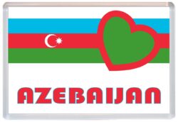 Azerbaijan - Love Azerbaijan Towns & Cities Flag - Jumbo Fridge Magnet Souvenir Gift Present