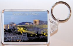 Acropolis of Athens - Greece ? Double Sided Large Keyring Key Fob Chain Ring Gift Present Souvenir