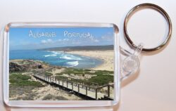 Algarve ? Portugal - Double Sided Large Keyring Key Fob Chain Ring Gift Present Souvenir