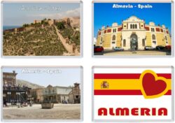 Almeria - Spain - 4 PACK - Jumbo Fridge Magnet Souvenir Gift Present
