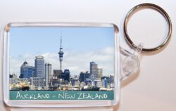 Auckland - New Zealand - Double Sided Large Keyring Key Fob Chain Ring Gift Present Souvenir