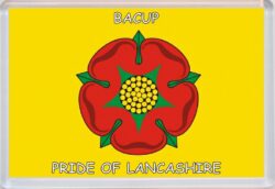 Bacup - Pride of Lancashire County Flag - Jumbo Fridge Magnet Souvenir Gift Present