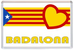 Badalona - Love Catalonia Towns & Cities Flag - Jumbo Fridge Magnet Souvenir Gift Present