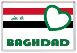Baghdad - Love Iraq/Iraqi Towns & Cities Flag - Jumbo Fridge Magnet Souvenir Gift