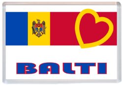 Balti - Love Moldova/Moldovan Towns & Cities Flag - Jumbo Fridge Magnet Souvenir Gift Present