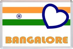 Bangalore - Love Indian/Indian Towns & Cities Flag - Jumbo Fridge Magnet Souvenir Gift Present