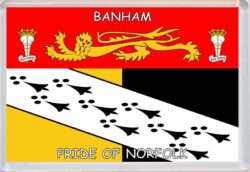 Banham - Pride of Norfolk County Flag - Jumbo Fridge Magnet Souvenir Gift