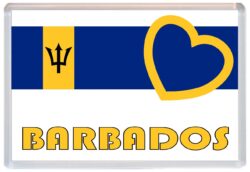 Barbados - Love Barbados Towns & Cities Flag - Jumbo Fridge Magnet Souvenir Gift Present