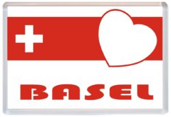 Basel - Love Swiss/Switzerland Towns & Cities Flag - Jumbo Fridge Magnet Souvenir Gift Present
