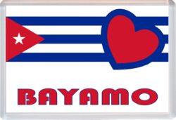Bayamo - Love Cuba/Cuban Towns & Cities Flag - Jumbo Fridge Magnet Souvenir Gift Present