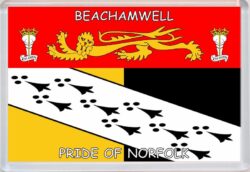 Beachamwell - Pride of Norfolk County Flag - Jumbo Fridge Magnet Souvenir Gift