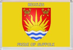 Beccles - Pride of Suffolk County Flag - Jumbo Fridge Magnet Souvenir Gift