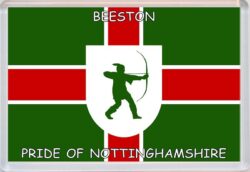 Beeston - Pride of Nottinghamshire County Flag - Jumbo Fridge Magnet Souvenir Gift