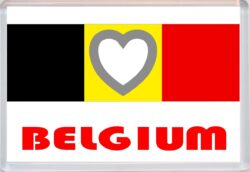 Belgium - Love Belgium/Belgian Towns & Cities Flag - Jumbo Fridge Magnet Souvenir Gift Present
