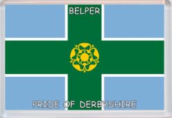 Belper - Pride of Derbyshire County Flag - Jumbo Fridge Magnet Souvenir Gift Present