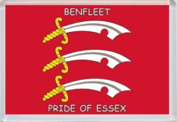 Benfleet - Pride of Essex County Flag - Jumbo Fridge Magnet Souvenir Gift Present