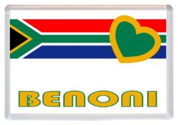 Benoni - Love South Africa/African Towns & Cities Flag - Jumbo Fridge Magnet Souvenir Gift Present