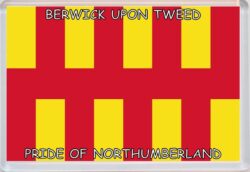 Berwick upon Tweed - Pride of Northumberland County Flag - Jumbo Fridge Magnet Souvenir Gift