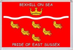Bexhill on Sea - Pride of East Sussex County Flag - Jumbo Fridge Magnet Souvenir Gift Present