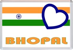 Bhopal - Love Indian/Indian Towns & Cities Flag - Jumbo Fridge Magnet Souvenir Gift Present