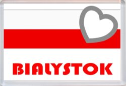 Bialystok - Love Poland/Polish Towns & Cities Flag - Jumbo Fridge Magnet Souvenir Gift Present