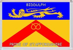 Biddulph - Pride of Staffordshire County Flag - Jumbo Fridge Magnet Souvenir Gift