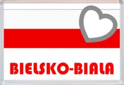 Bielsko-Biala - Love Poland/Polish Towns & Cities Flag - Jumbo Fridge Magnet Souvenir Gift Present