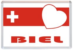Biel - Love Swiss/Switzerland Towns & Cities Flag - Jumbo Fridge Magnet Souvenir Gift Present