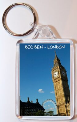 Big Ben - London - Double Sided Large Keyring Key Fob Chain Ring Gift Present Souvenir