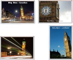 Big Ben - London - 4 PACK - Jumbo Fridge Magnet Souvenir Gift Present