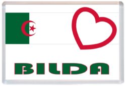 Bilda - Love Algeria/Algerian Towns & Cities Flag - Jumbo Fridge Magnet Souvenir Gift Present