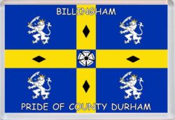 Billingham - Pride of County Durham Flag - Jumbo Fridge Magnet Souvenir Gift Present